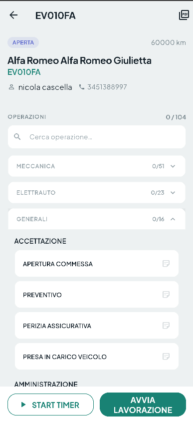 App officina